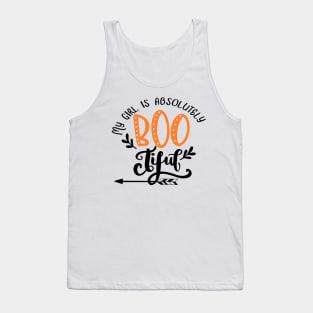 My girl is bootiful, beautiful, halloween , couples shirt,  for him Tank Top